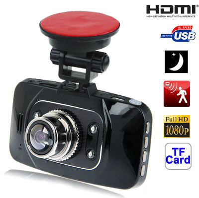 G8000 Black, 2.7 inch LCD Screen Full HD 1080P Car Camera Vehicle DVR with 4 LED Night Vision Lights